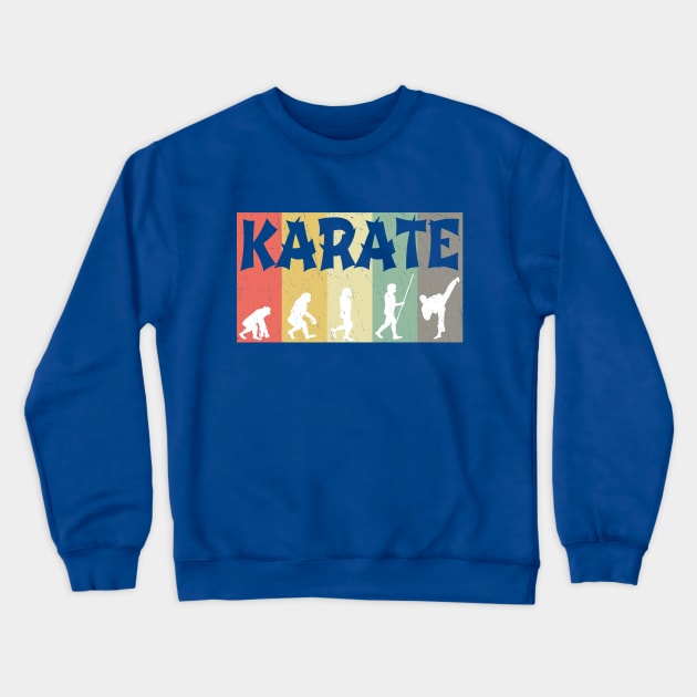 Funny Vintage Martial Arts Evolution Karate Crewneck Sweatshirt by pho702